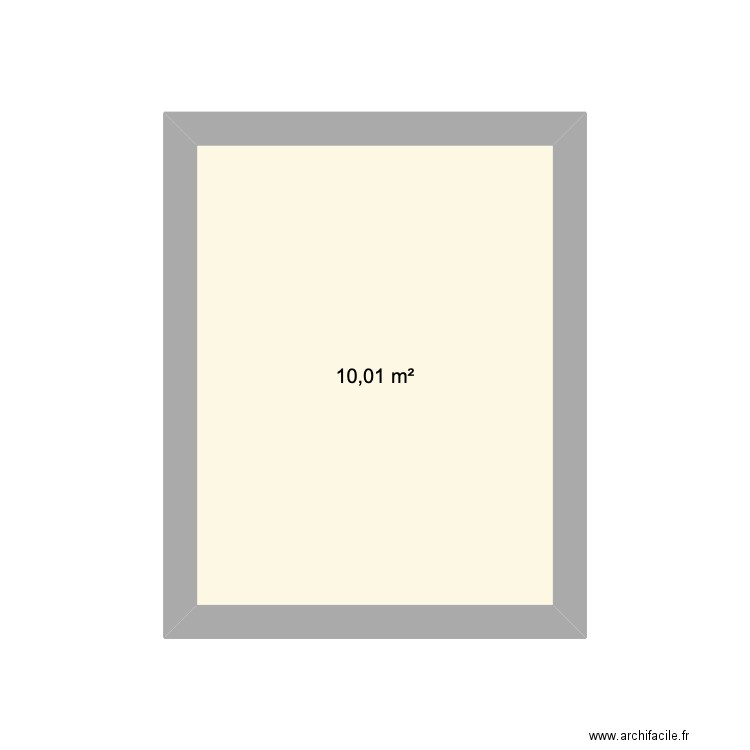 apres. Plan de 1 pièce et 10 m2