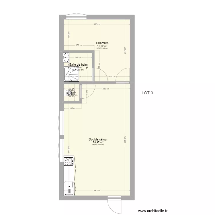 plan apprtement rdc2. Plan de 