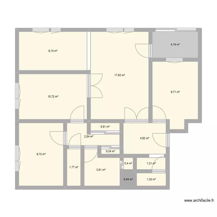 PAINGT ET VAN DE BRANDE - LE GRAND QUEVILLY. Plan de 16  et 79 m²