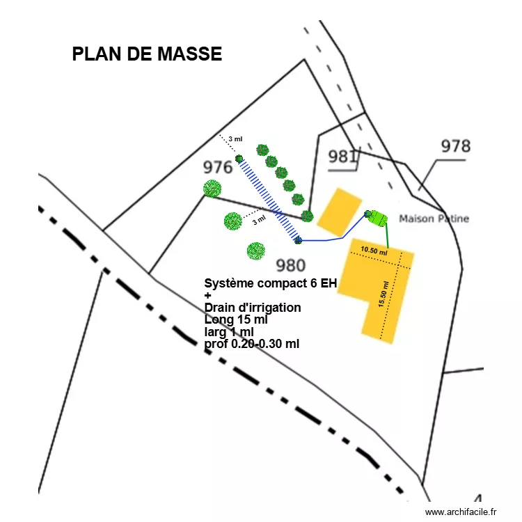 Cassagne. Plan de 