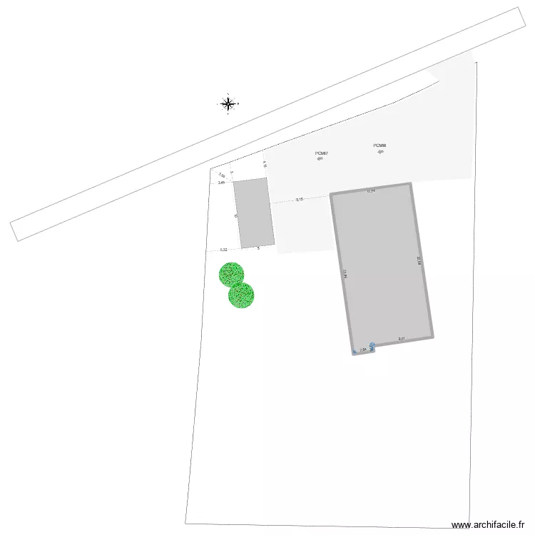 plan de mase 2. Plan de 1 pièce et 274 m²