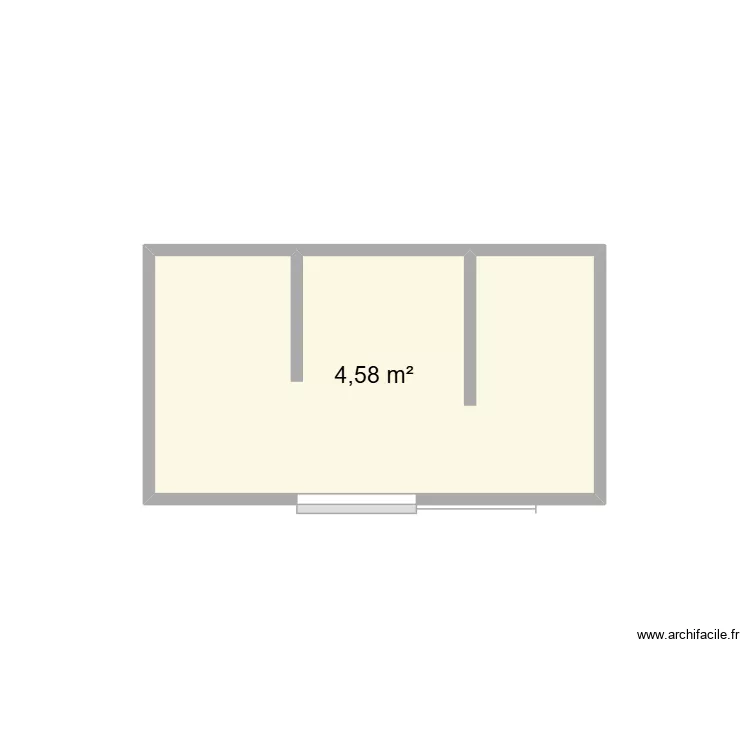 SALLE D EAU NAUSSAC. Plan de 1  et 5 m²