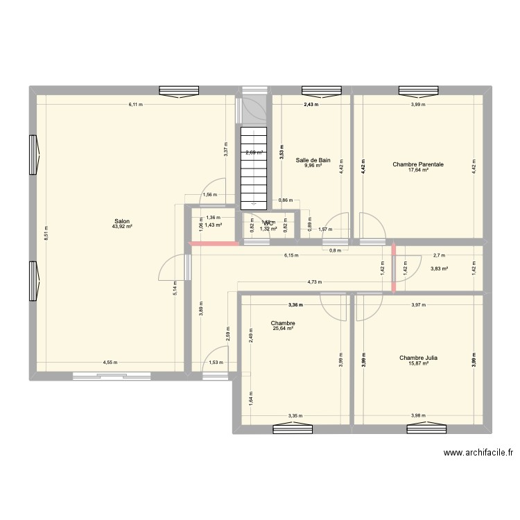 Clair bois 05072025. Plan de 9 pièces et 122 m2