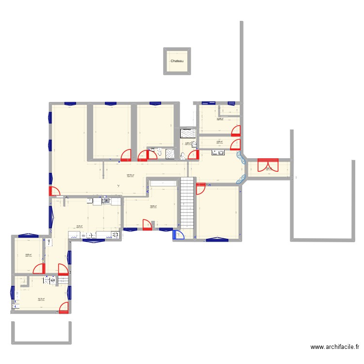 VILLA avec electricite. Plan de 11 pièces et 235 m2
