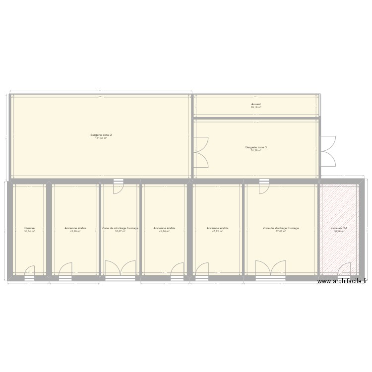 chazelas. Plan de 10 pièces et 556 m2