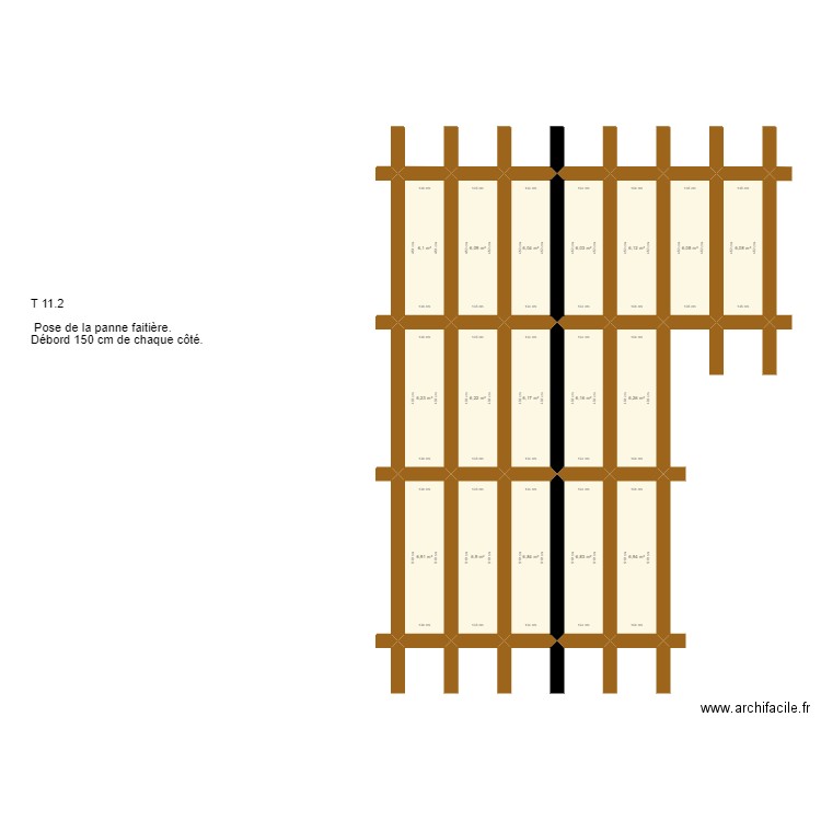 Plan T 11.2. Plan de 17 pièces et 108 m2