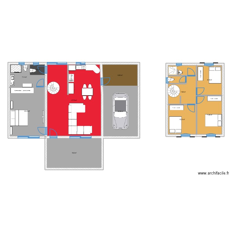 Coudy03. Plan de 12 pièces et 172 m2