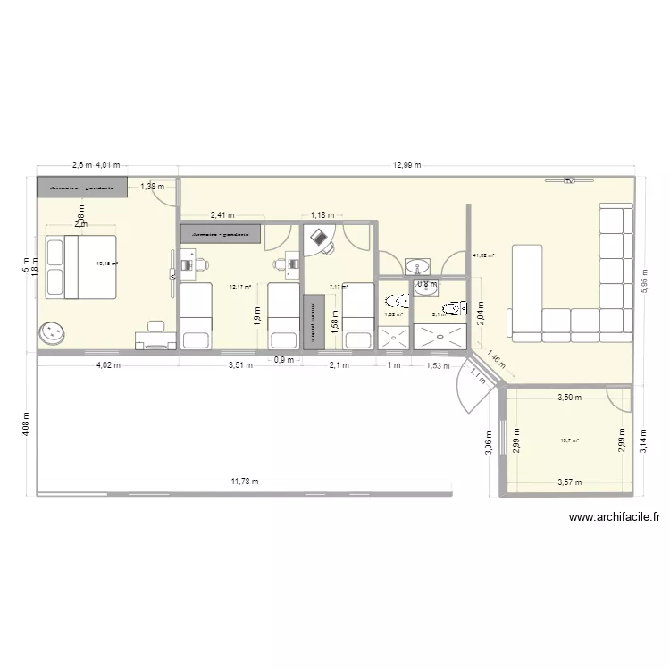adem. Plan de 7 Pièces et 95 m² adem. Plan de 7 Pièces et 95 m²