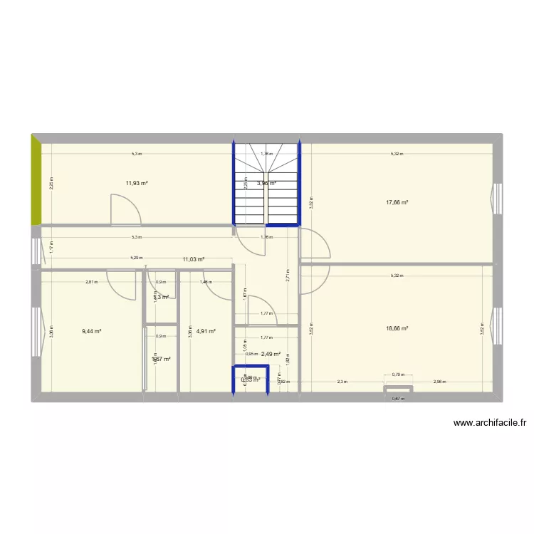 ETAGE 2 ACTUEL modif. Plan de 11 et 84 m² ETAGE 2 ACTUEL modif. Plan de 11 et 84 m²