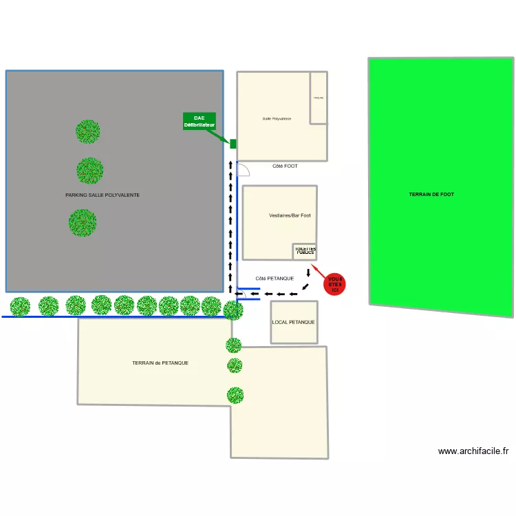 plan DAE p&eacute;tanque. Plan de 