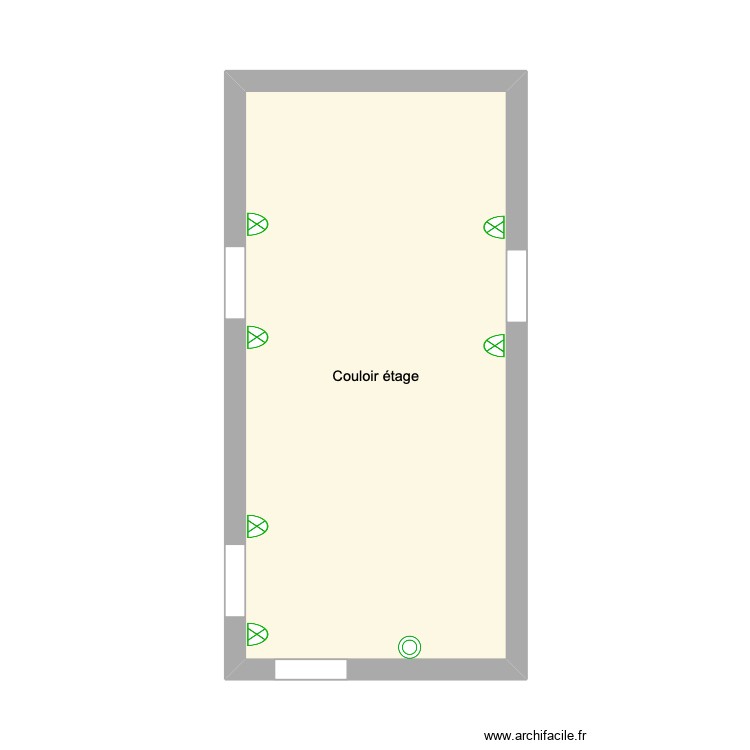 Couloir &eacute;tage. Plan de 0 pièce et 0 m2