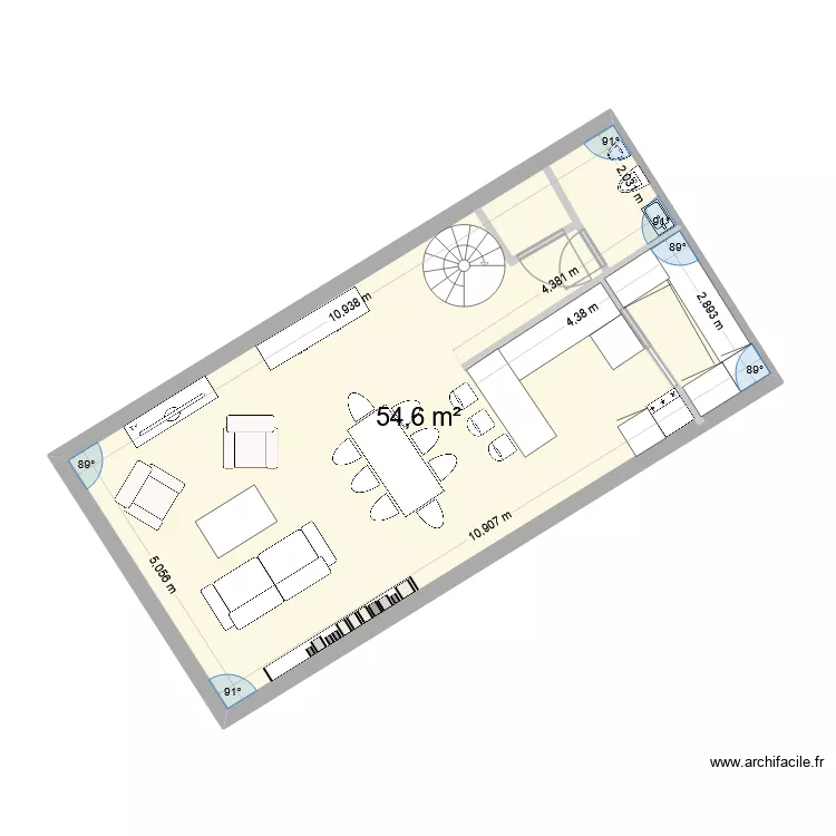 Denis Clichy. Plan de 9  et 111 m²