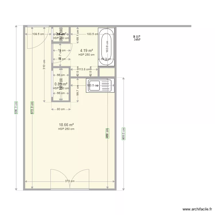 FONCIA ROLLINAT B117. Plan de 