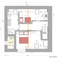 bureau &eacute;tage plan masse. meubl&eacute;