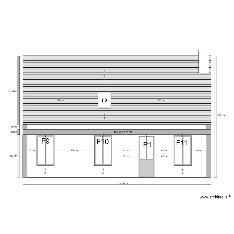 facade  aprés travaux. Plan de 0 pièce et 0 m2