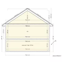 maison Douvres 73m&sup2; / plan coupe 2