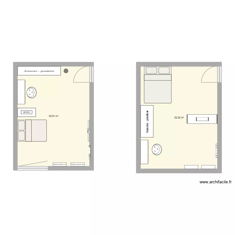 chambreee. Plan de 2 Pièces et 64 m² chambreee. Plan de 2 Pièces et 64 m²