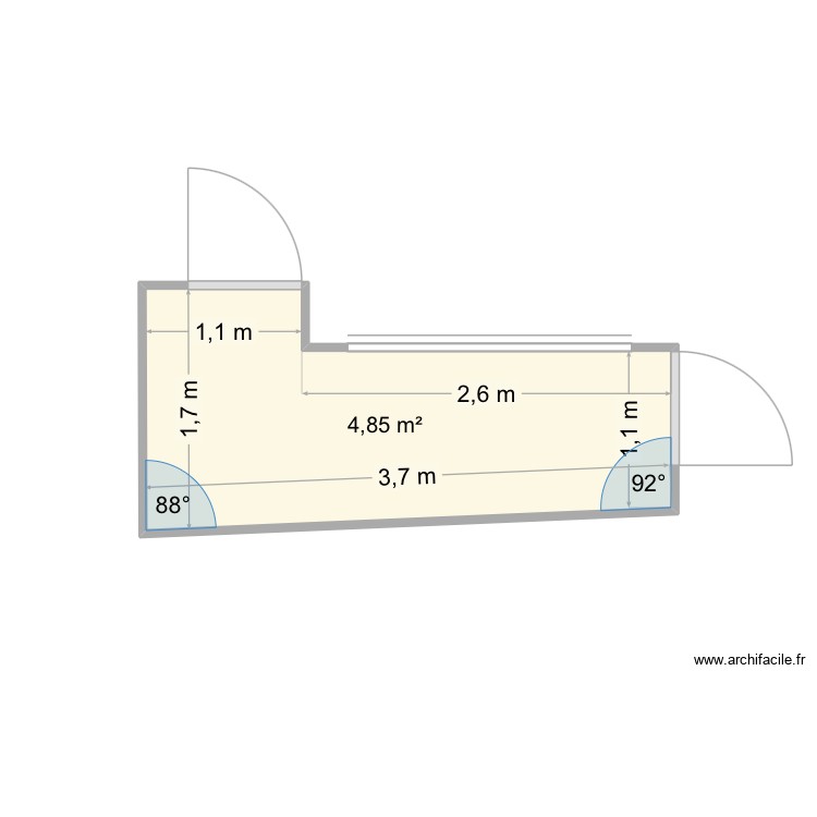 Cabanon. Plan de 0 pièce et 0 m2