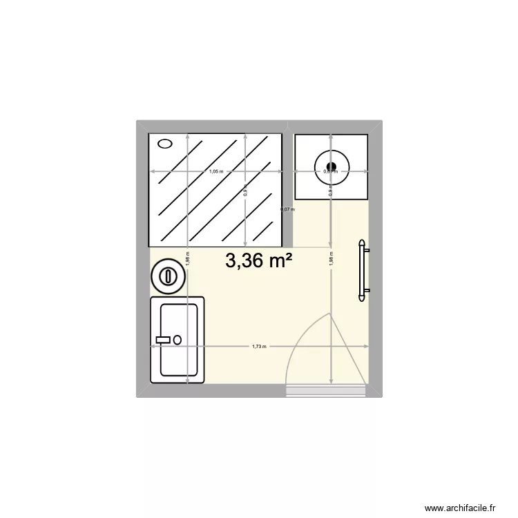 Eleonora. Plan de 1 et 3 m² Eleonora. Plan de 1 et 3 m²