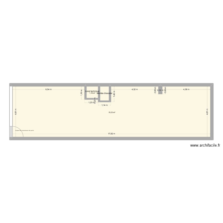 Les loupiots AVANT. Plan de 3 pièces et 82 m2
