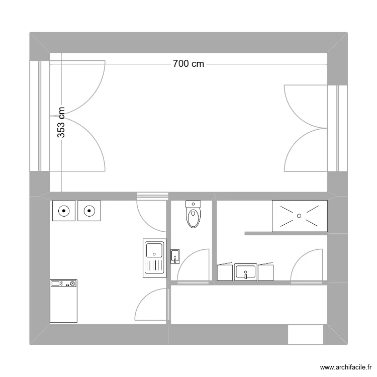 Grange Projet 3. Plan de 5 et 46 m² Grange Projet 3. Plan de 5 et 46 m²