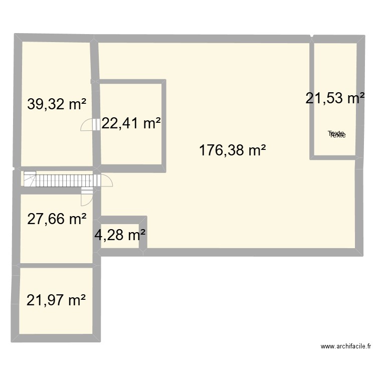 étage 1. Plan de 7 pièces et 314 m2