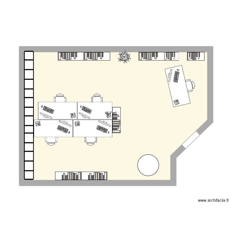 bureau 306. Plan de 0 pièce et 0 m2