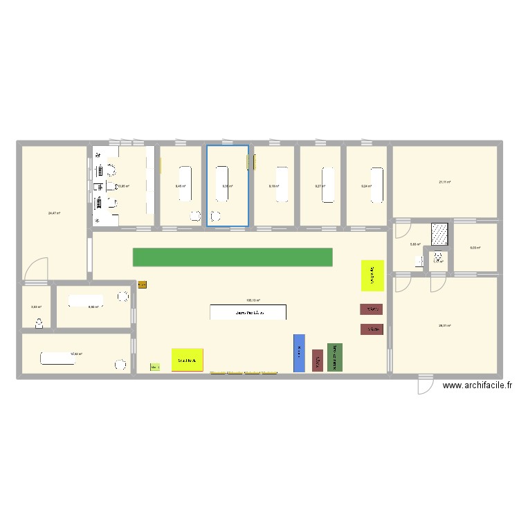 Aménagement Poissac. Plan de 0 pièce et 0 m2