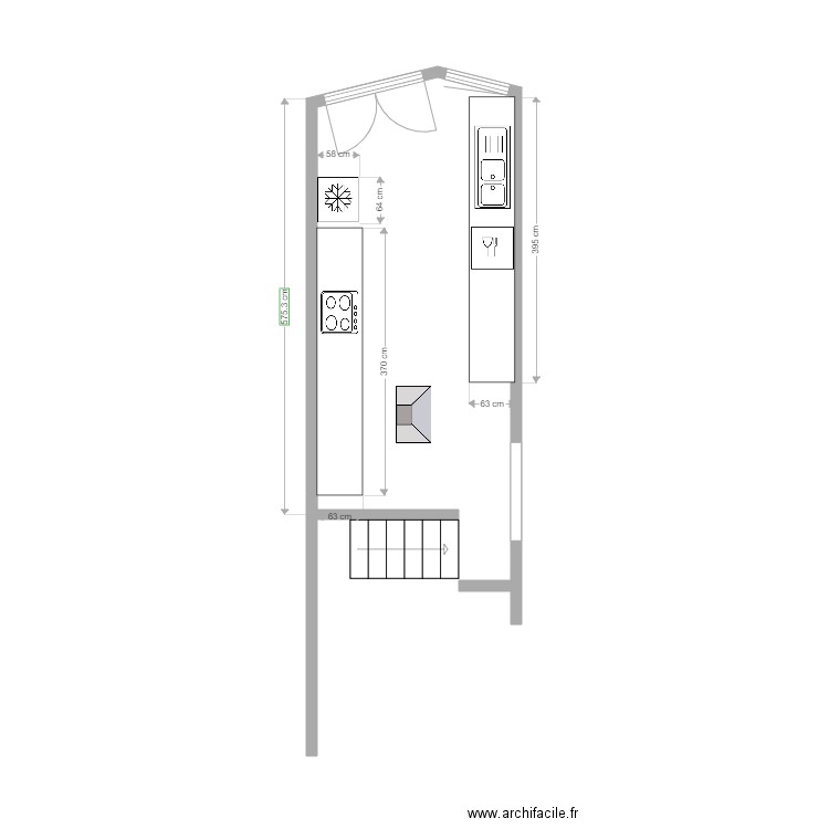 Cuisine Chatou. Plan de 0 pièce et 0 m2