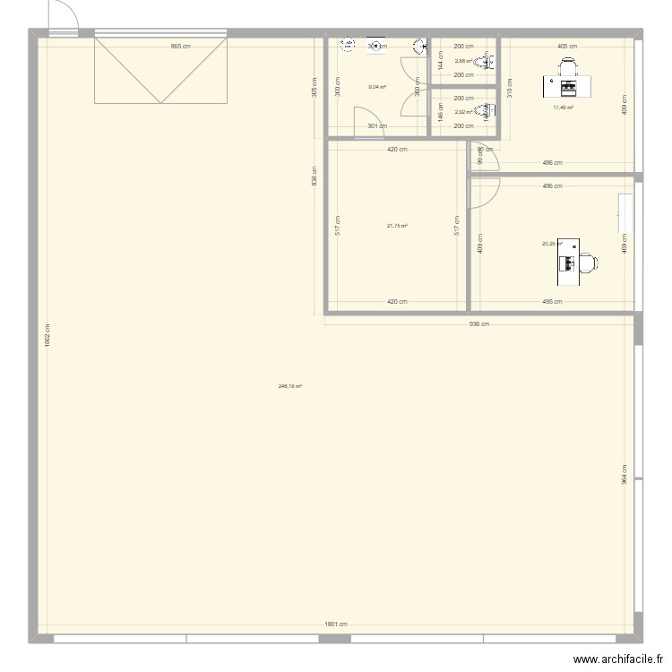 Plan Mouans Sartoux. Plan de 7 pièces et 321 m2