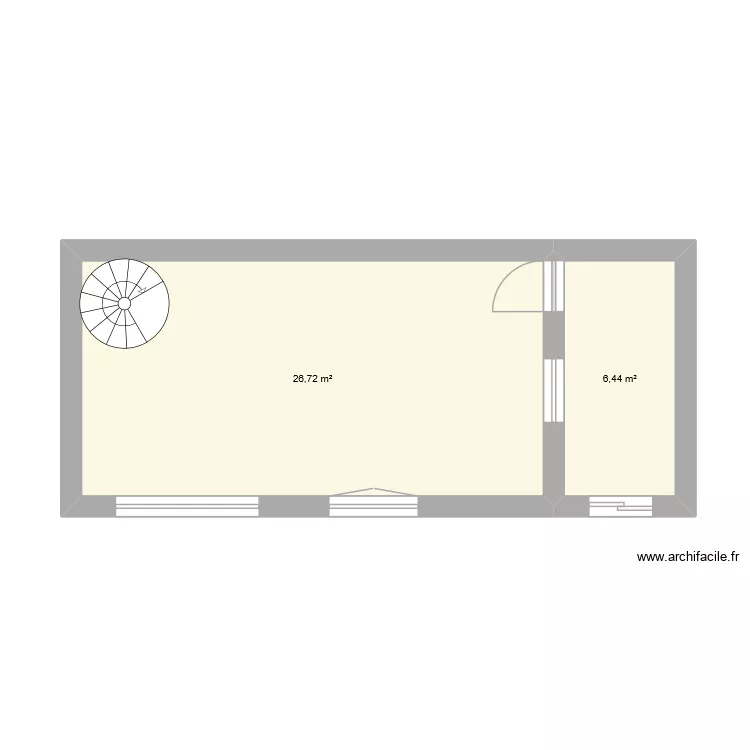 exo. Plan de 2  et 33 m²