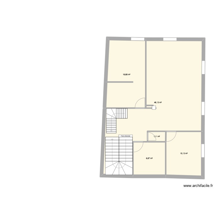 Appartement R+2 Vierge. Plan de 0 pièce et 0 m2