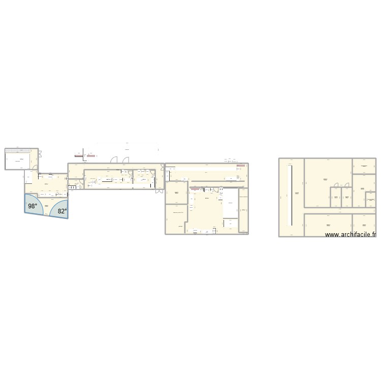 Maury gregoire. Plan de 19 pièces et 714 m2