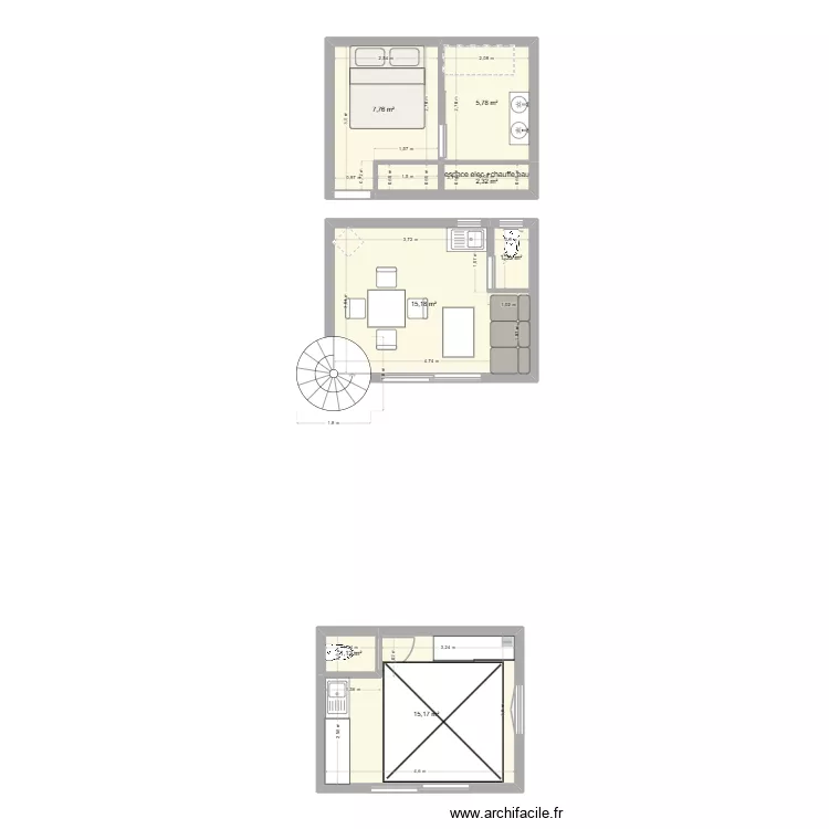 cab2. Plan de 7 et 49 m² cab2. Plan de 7 et 49 m²