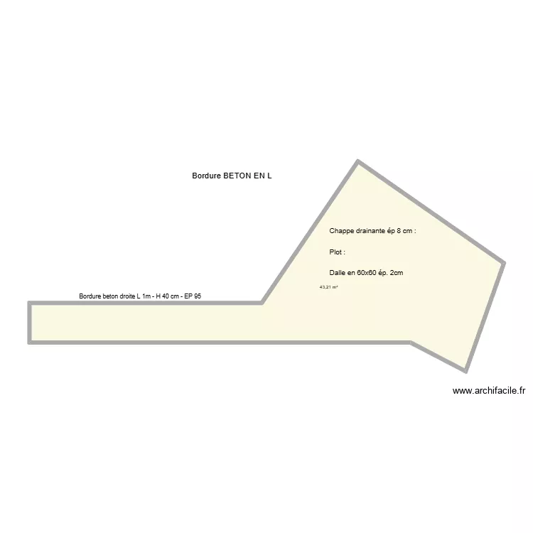 TERRASSE MAISON. Plan de 