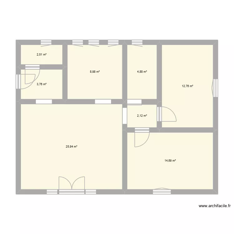GODEFER - MUIDS. Plan de 8  et 76 m²