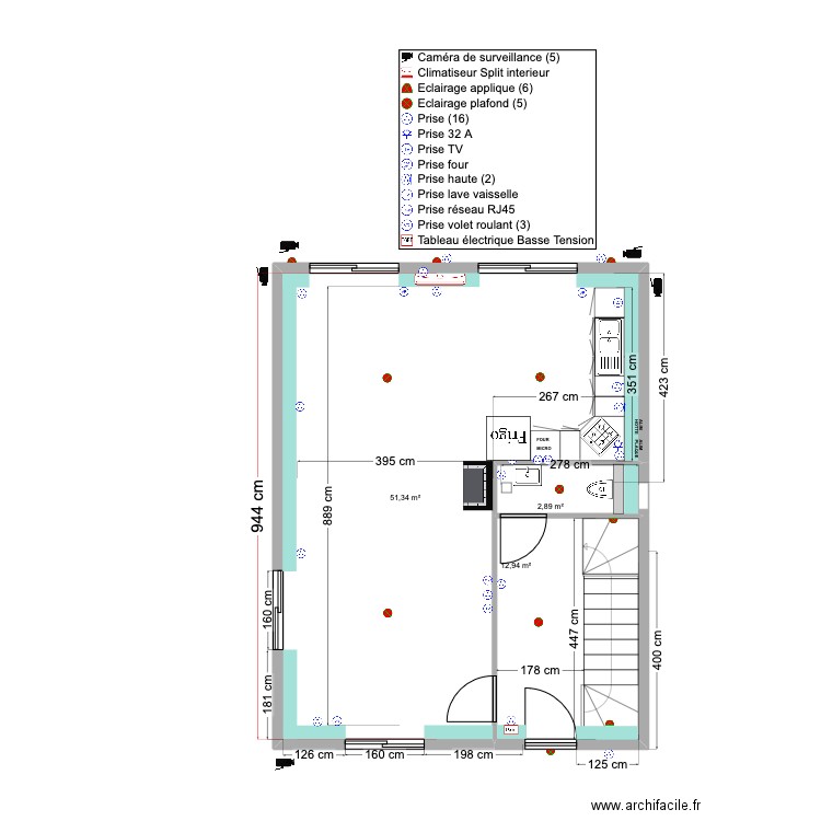 RDCH DRAVEIL 10 06 25. Plan de 3 pièces et 67 m2