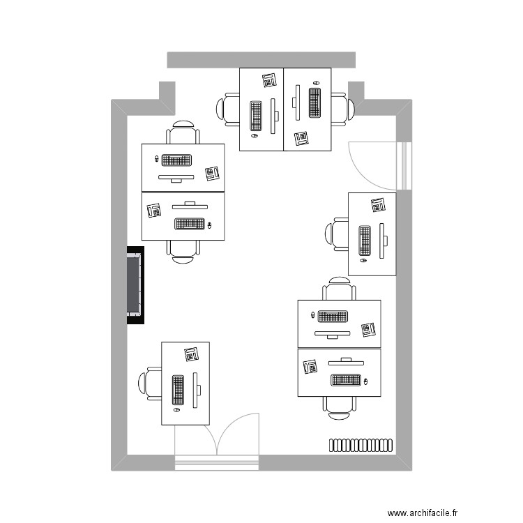 Bureau. Plan de 0 pièce et 0 m2
