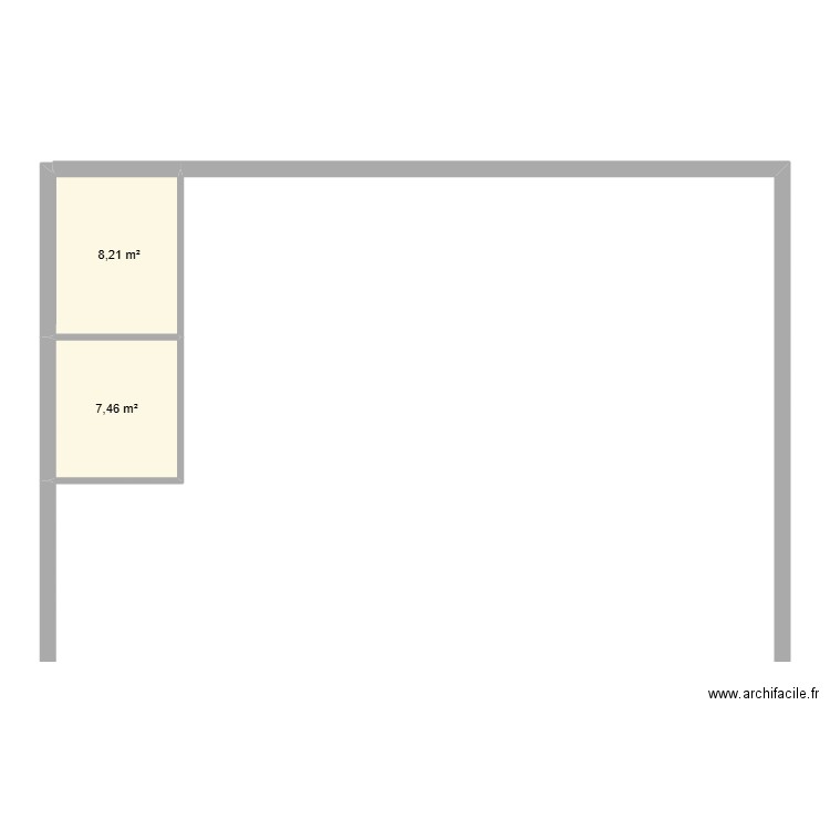 futur maison. Plan de 2 pièces et 16 m2