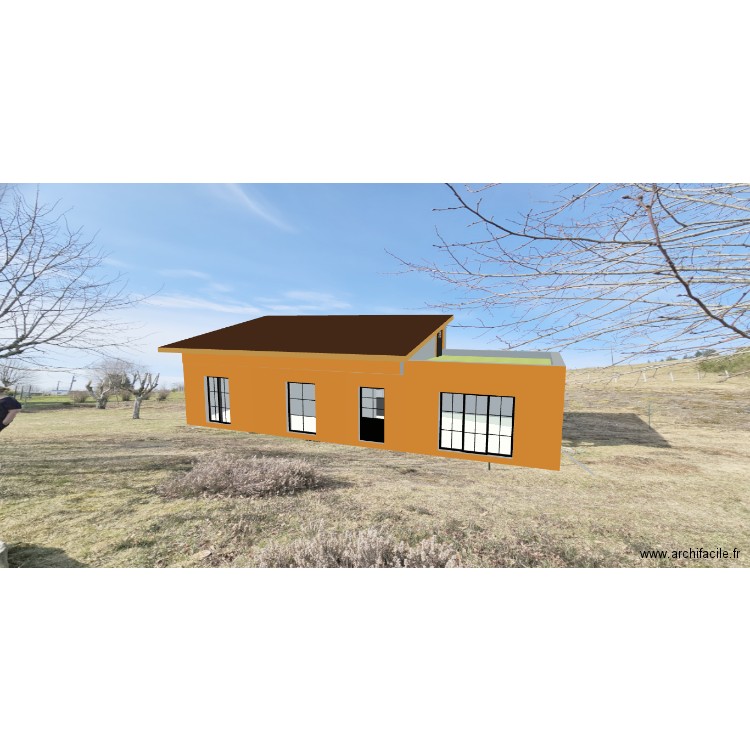Chalet février toiture 4b. Plan de 6 pièces et 73 m2