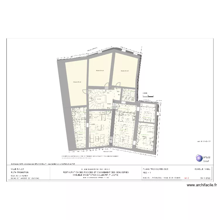 Plan 1er étage Le LUC 1. Plan de 10 et 244 m² Plan 1er étage Le LUC 1. Plan de 10 et 244 m²