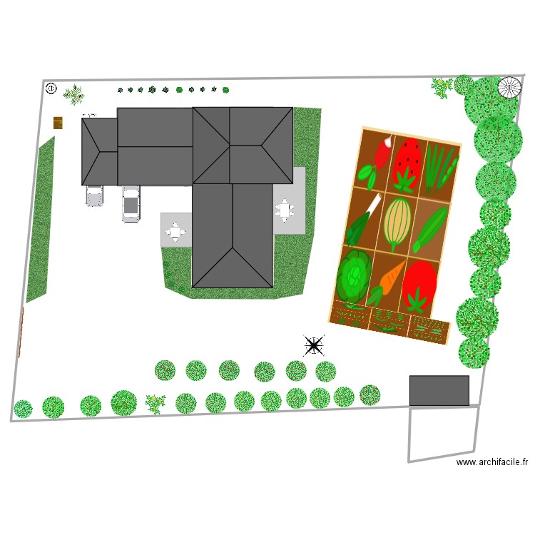 Savennières extérieur. Plan de 14 pièces et 186 m2