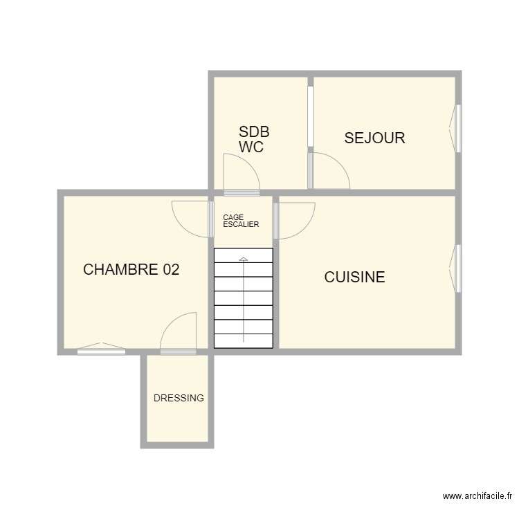 AIMARGUES ETAGE. Plan de 6 pièces et 25 m2