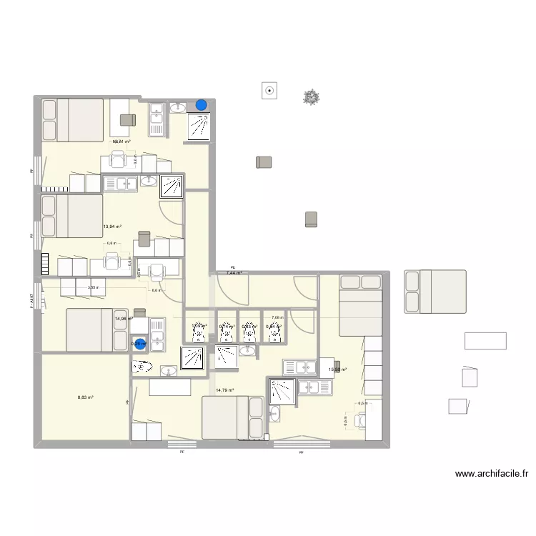 CG E7 V1.4. Plan de 12 Pièces et 95 m² CG E7 V1.4. Plan de 12 Pièces et 95 m²