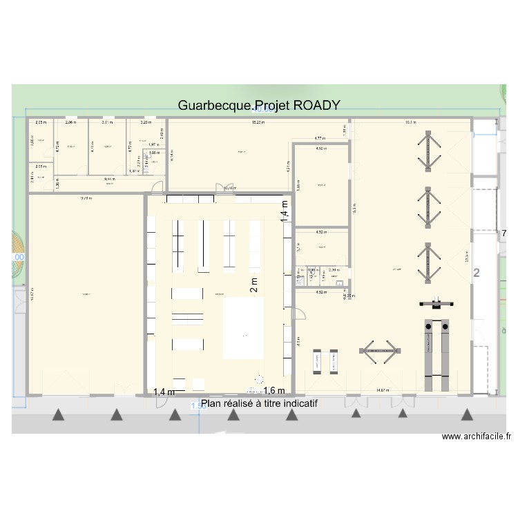 Guarbecque. Plan de 1 pièce et 199 m2