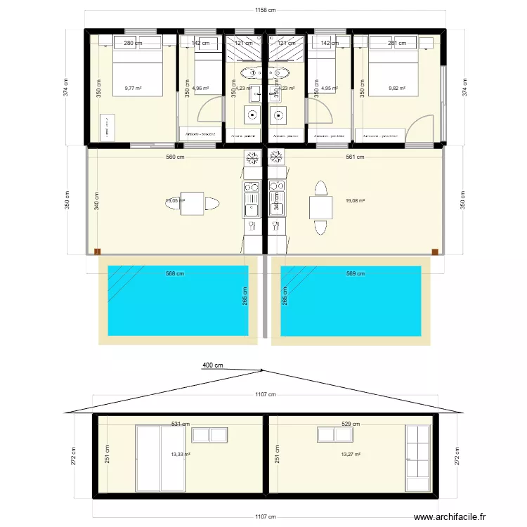 Popotte 05 nov 25. Plan de 10 pièces et 103 m²