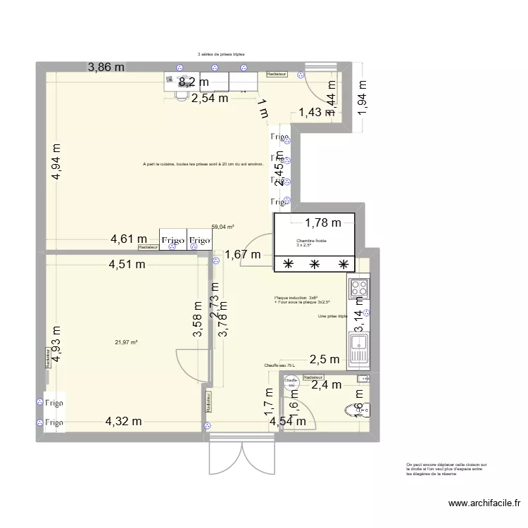 epicerie mens elec plaquiste définitif 1-08 9h15. Plan de 2 et 81 m² epicerie mens elec plaquiste définitif 1-08 9h15. Plan de 2 et 81 m²