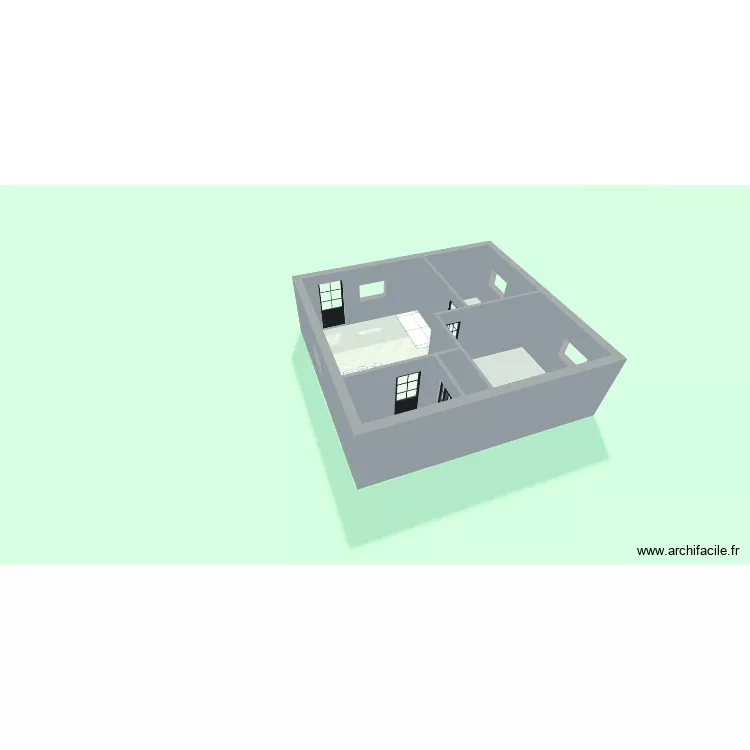 Maison karla. Plan de 3  et 51 m²