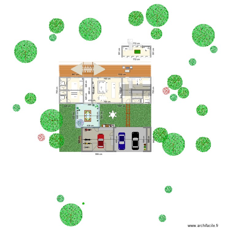 Maison Nordist. Plan de 16 pièces et 234 m2