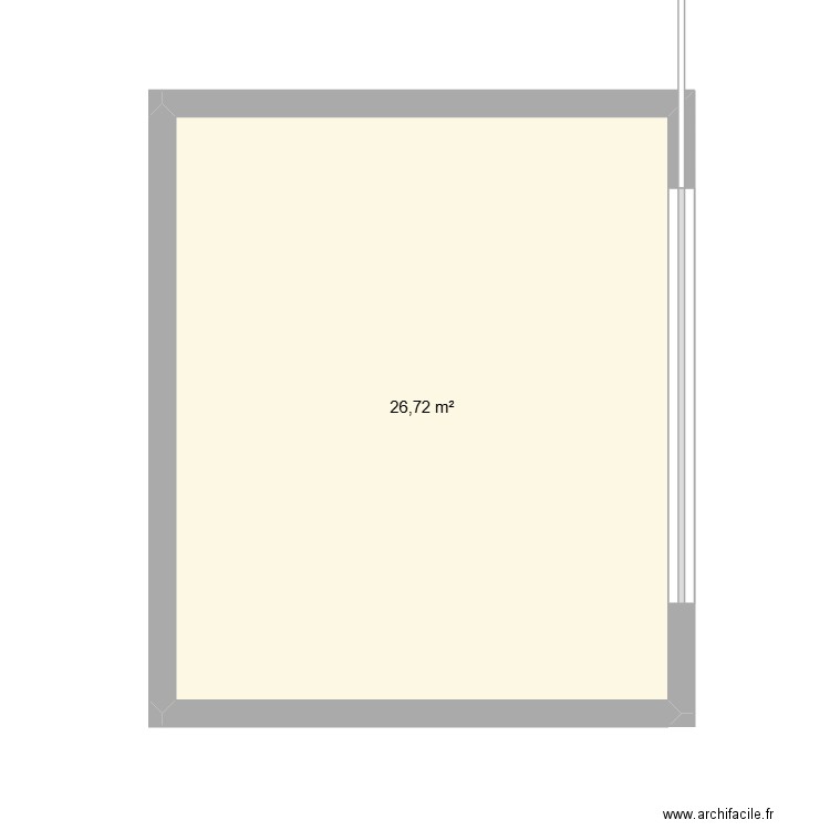 plan garage. Plan de 1 pièce et 27 m2